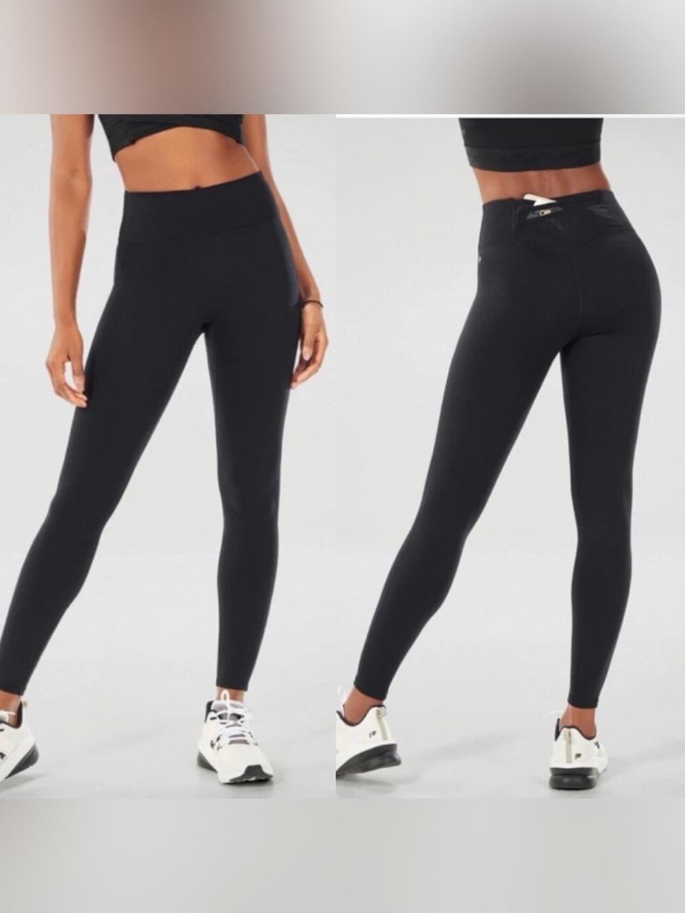 Fabletics Trinity High Waist All-Way Stretch Pocket Black Motion365 Leggings NWT